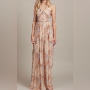 NWT Amsale formal dress fawn print Sz 14